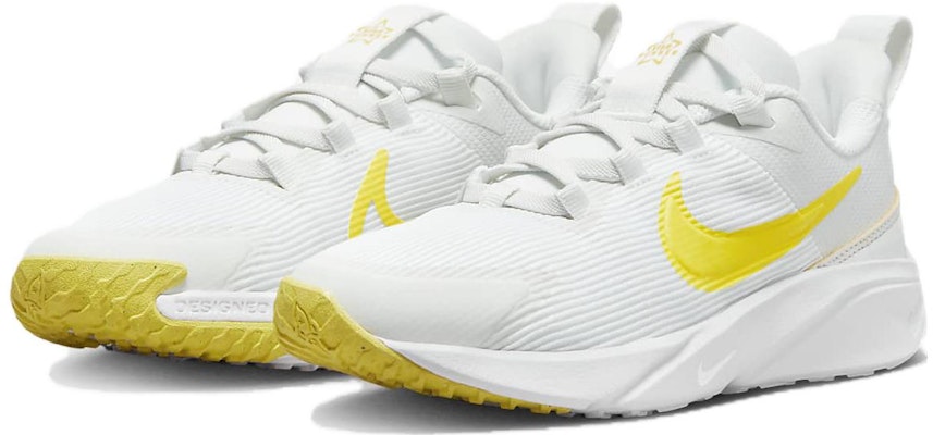 (Preschool) Nike Star Runner 4 'Summit White Opti Yellow' DX7614-101 Lookbook (Preschool) Nike Star Runner 4 'Summit White Opti Yellow' DX7614-101