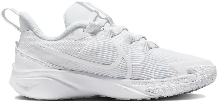 (Preschool) Nike Star Runner 4 'Triple White' DX7614-100 Order (Preschool) Nike Star Runner 4 'Triple White' DX7614-100