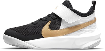 (Preschool) Nike Team Hustle D10 'Black White Metallic Gold' CW6736-002 (Preschool) Nike Team Hustle D10 'Black White Metallic Gold' CW6736-002