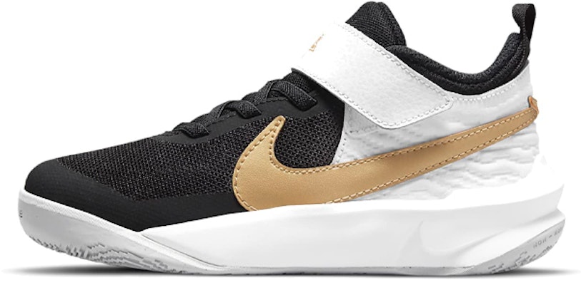 (Preschool) Nike Team Hustle D10 'Black White Metallic Gold' CW6736-002 Buy (Preschool) Nike Team Hustle D10 'Black White Metallic Gold' CW6736-002
