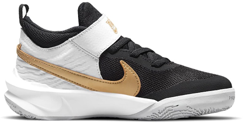 (Preschool) Nike Team Hustle D10 'Black White Metallic Gold' CW6736-002 Order (Preschool) Nike Team Hustle D10 'Black White Metallic Gold' CW6736-002