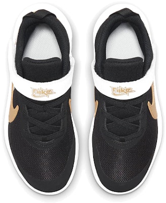 (Preschool) Nike Team Hustle D10 'Black White Metallic Gold' CW6736-002 Shop (Preschool) Nike Team Hustle D10 'Black White Metallic Gold' CW6736-002