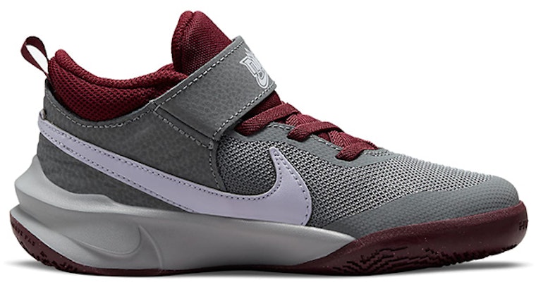 (Preschool) Nike Team Hustle D10 'Smoke Grey Dark Beetroot' CW6736-007 Order (Preschool) Nike Team Hustle D10 'Smoke Grey Dark Beetroot' CW6736-007