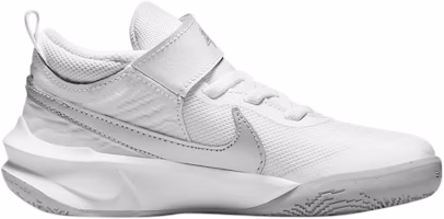 (Preschool) Nike Team Hustle D10 'White Metallic Silver' CW6736-100 (Preschool) Nike Team Hustle D10 'White Metallic Silver' CW6736-100