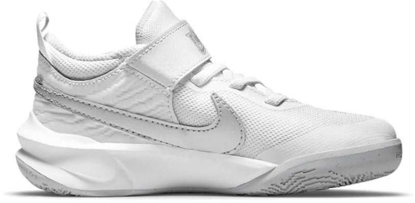 (Preschool) Nike Team Hustle D10 'White Metallic Silver' CW6736-100 Order (Preschool) Nike Team Hustle D10 'White Metallic Silver' CW6736-100