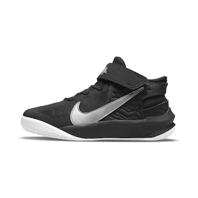 (PS) Nike Team Hustle D10 FlyEase 'Black Metallic Silver'