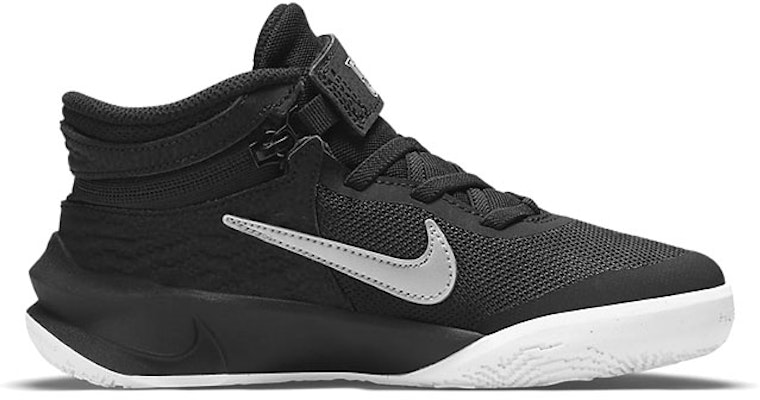 (Preschool) Nike Team Hustle D10 FlyEase 'Black Metallic Silver' DD7302-004 Order (Preschool) Nike Team Hustle D10 FlyEase 'Black Metallic Silver' DD7302-004