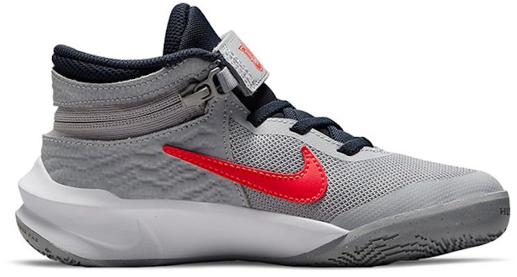 (Preschool) Nike Team Hustle D10 FlyEase 'Grey Bright Crimson' DD7302-006 Order (Preschool) Nike Team Hustle D10 FlyEase 'Grey Bright Crimson' DD7302-006