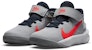 (Preschool) Nike Team Hustle D10 FlyEase 'Grey Bright Crimson' DD7302-006