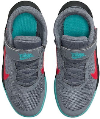 (Preschool) Nike Team Hustle D10 FlyEase 'Grey Teal Siren Red' DD7302-008 Shop (Preschool) Nike Team Hustle D10 FlyEase 'Grey Teal Siren Red' DD7302-008