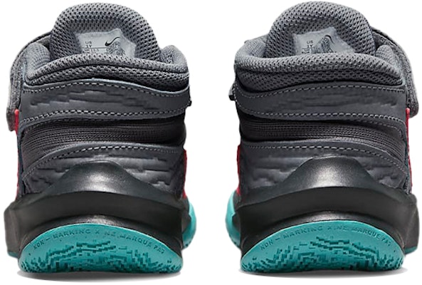 (Preschool) Nike Team Hustle D10 FlyEase 'Grey Teal Siren Red' DD7302-008 Purchase (Preschool) Nike Team Hustle D10 FlyEase 'Grey Teal Siren Red' DD7302-008