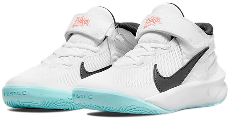 (Preschool) Nike Team Hustle D10 FlyEase 'White Black' DD7302-102 Lookbook (Preschool) Nike Team Hustle D10 FlyEase 'White Black' DD7302-102