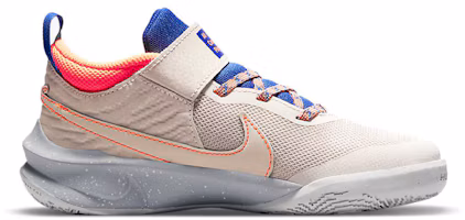 Order BP幼童 Nike Team Hustle D 10 SE 耐磨防滑 魔術貼 低幫實戰籃球鞋 米橙藍