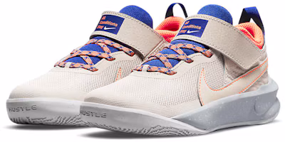 Lookbook BP幼童 Nike Team Hustle D 10 SE 耐磨防滑 魔術貼 低幫實戰籃球鞋 米橙藍