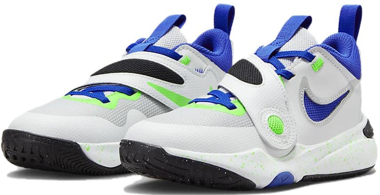 (Preschool) Nike Team Hustle D11 'Green Strike Racer Blue' DV8994-101 Lookbook (Preschool) Nike Team Hustle D11 'Green Strike Racer Blue' DV8994-101