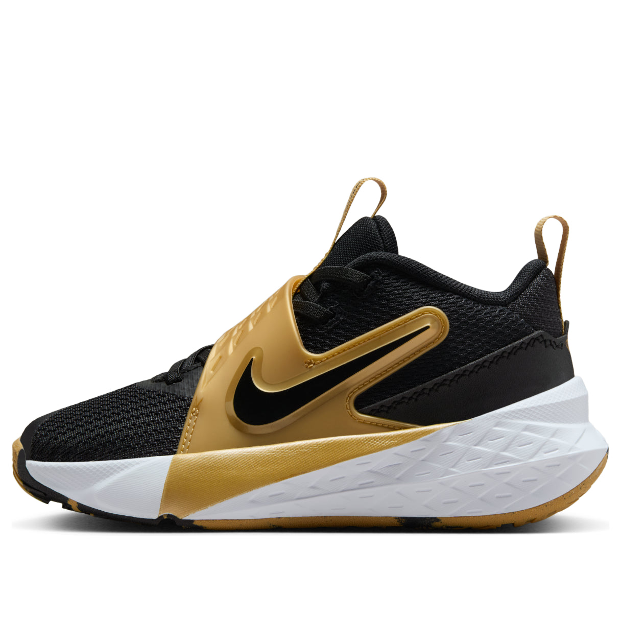 (Preschool) Nike Team Hustle D12 'Black Metallic Gold' HF6280-003