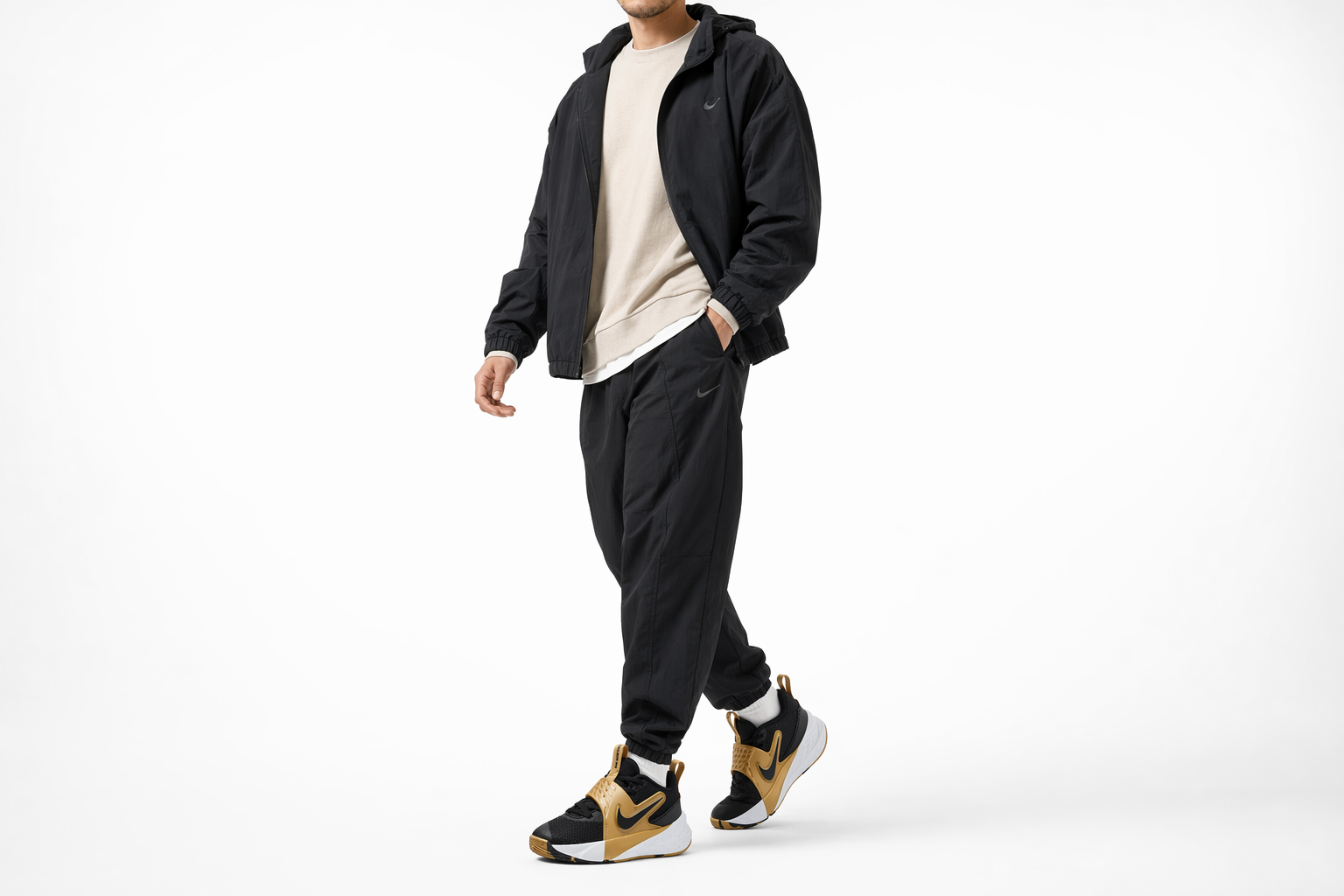 Order (JR) 耐克 Team Hustle D12 '黑色金属金' HF6280-003