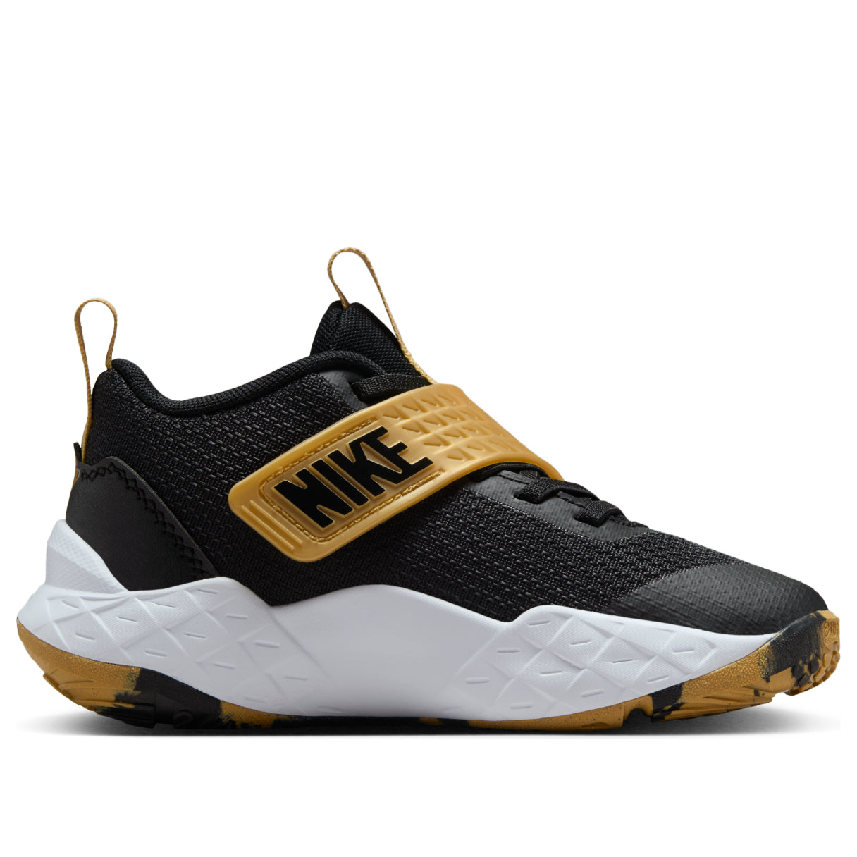 Sizing (JR) 耐克 Team Hustle D12 '黑色金属金' HF6280-003