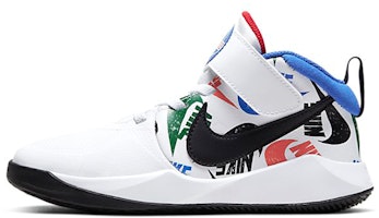 (Preschool) Nike Team Hustle D9 'Allover Logo - White' CW5816-100 (Preschool) Nike Team Hustle D9 'Allover Logo - White' CW5816-100