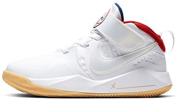 (Preschool) Nike Team Hustle D9 'White Metallic Gold' CT1637-100 (Preschool) Nike Team Hustle D9 'White Metallic Gold' CT1637-100