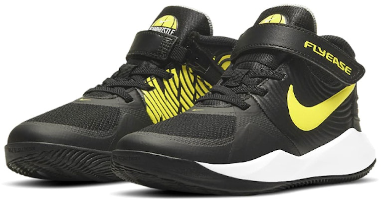 (Preschool) Nike Team Hustle D9 FlyEase 'Black High Voltage' BV2951-013 Lookbook (Preschool) Nike Team Hustle D9 FlyEase 'Black High Voltage' BV2951-013