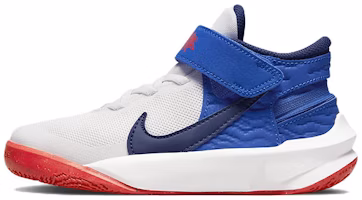 (Preschool) Nike Team Hustle D10 FlyEase 'White Game Royal' DD7302-103 (Preschool) Nike Team Hustle D10 FlyEase 'White Game Royal' DD7302-103