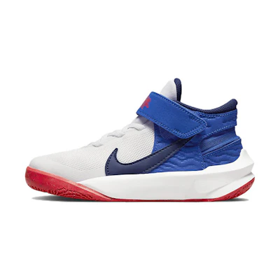 (PS) Nike Team Hustle D10 FlyEase 'White Game Royal'