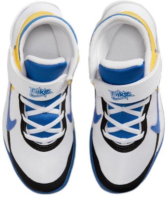 (Preschool) Nike Team Hustle D 10 FlyEase 'White Blue Yellow' DZ2761-141 Shop (Preschool) Nike Team Hustle D 10 FlyEase 'White Blue Yellow' DZ2761-141