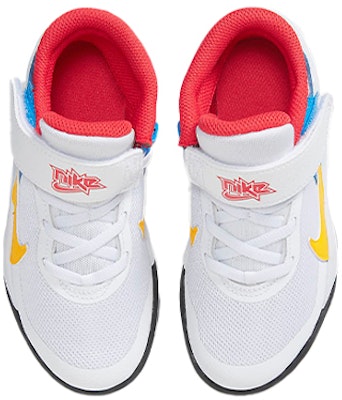 (Preschool) Nike Team Hustle D 10 FlyEase 'White Blue Yellow' DV9109-171 Shop (Preschool) Nike Team Hustle D 10 FlyEase 'White Blue Yellow' DV9109-171
