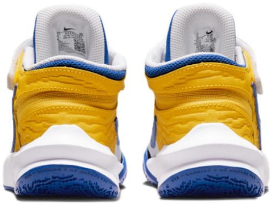 (Preschool) Nike Team Hustle D 10 FlyEase 'White Blue Yellow' DZ2761-141 Purchase (Preschool) Nike Team Hustle D 10 FlyEase 'White Blue Yellow' DZ2761-141