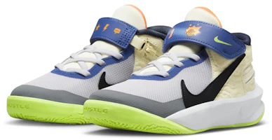 Lookbook (幼童) Nike Team Hustle D 10 FlyEase '白色多彩' FB1881-101