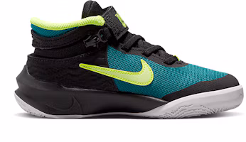 Order 中童 Nike Team Hustle D 10 FlyEase 魔術貼 中幫 籃球鞋 黑綠色