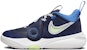 (PS) Nike Team Hustle D 11 'Midnight Navy Volt' - Biru Gelap dan Volt. DV8994-401