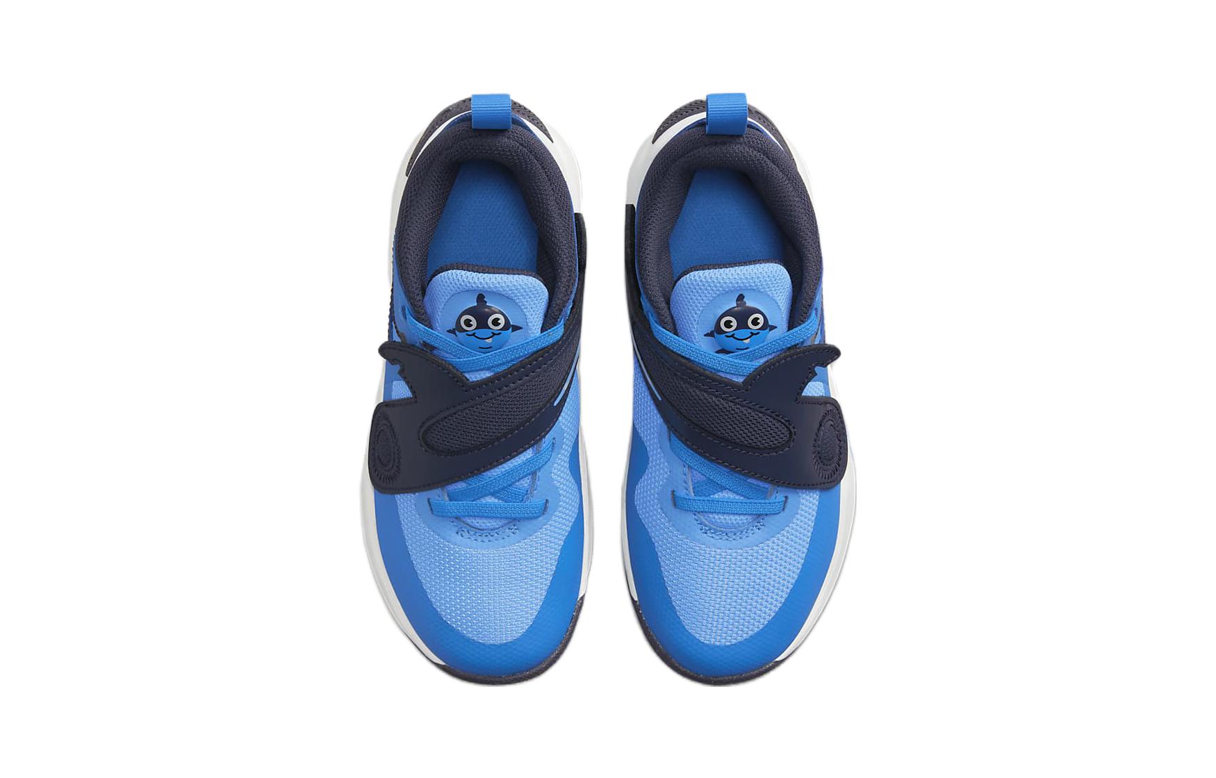 Shop 中童 Nike Team Hustle D 11 Lil PS 防滑減震 低筒 兒童籃球鞋 藍白