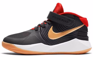 (Preschool) Nike Team Hustle D 9 FlyEase 'Black Red Gold' BV2951-003 (Preschool) Nike Team Hustle D 9 FlyEase 'Black Red Gold' BV2951-003