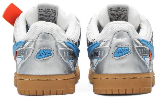 (PS) Off-White x Nike Air Rubber Dunk 'University Blue' Biru Universiti CW7410-100 Details for (PS) Off-White x Nike Air Rubber Dunk 'University Blue' Biru Universiti CW7410-100