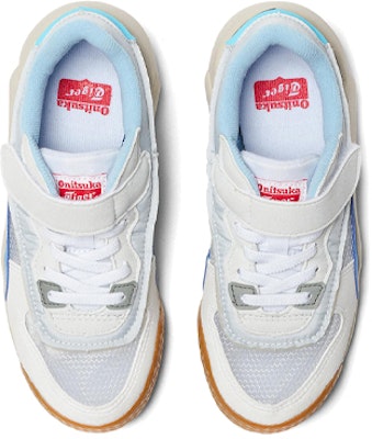 中童 Onitsuka Tiger Admix Runner 輕便透氣 低筒休閒跑步鞋 白藍 Shop 中童 Onitsuka Tiger Admix Runner 輕便透氣 低筒休閒跑步鞋 白藍