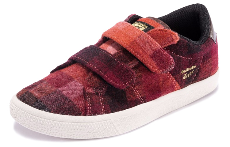 Lookbook 中童 Onitsuka Tiger鬼塚虎 LawnShip PS 低筒 兒童板鞋 紅格