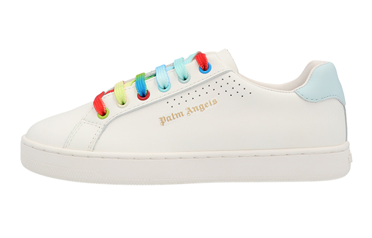 (PS) Palm Angels ' Leather Lace-Up Low-Top Sneaker 'White Blue'