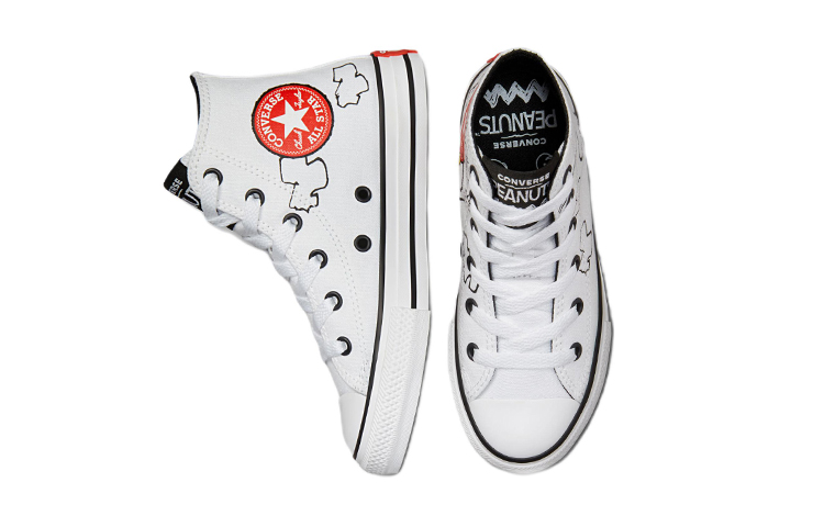 Shop (PS) Converse Peanuts x Chuck Taylor All Star 'Blanco Negro Rojo' A01869C