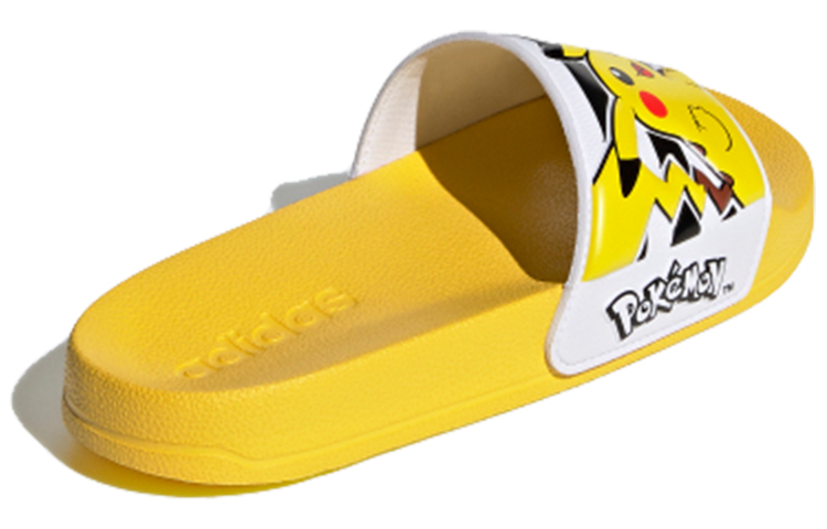 Shop 兒童 adidas Adilette 防滑耐磨 兒童拖鞋 白黃