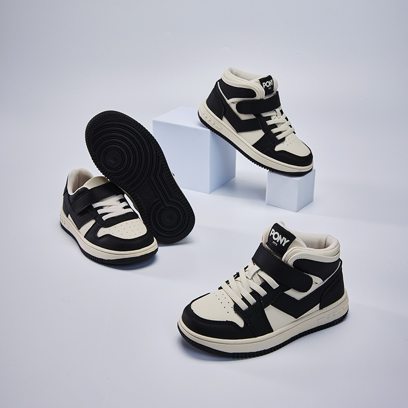 Cheap 兒童 PONY 緩震輕便透氣休閒 防滑耐磨 黑白色