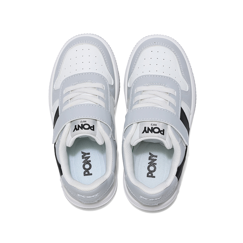 Shop 兒童 PONY CITY WINGS 經典休閒 防滑耐磨 低筒 兒童板鞋 灰白黑