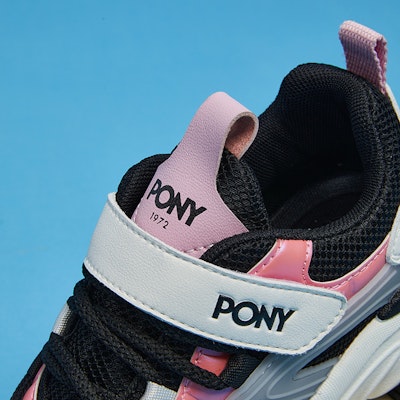 (PS) PONY Mid-Top 'Hitam Merah Jambu' 234K1MD59PM 3