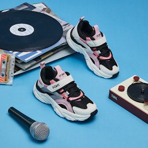 (PS) PONY Mid-Top 'Hitam Pink' 234K1MD59PM 1