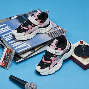 (PS) PONY Mid-Top 'Hitam Pink' 234K1MD59PM 2