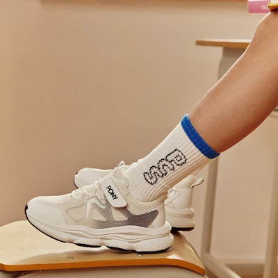 (Preschool) PONY Mid-Top Trainer 'White' 234K1MD54RW Sizing (Preschool) PONY Mid-Top Trainer 'White' 234K1MD54RW