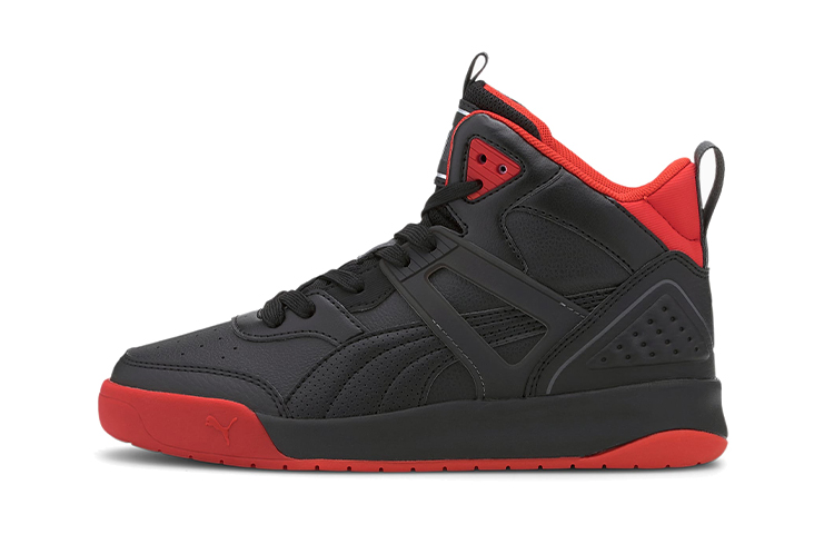 (Preschool) Puma Backcourt Mid 'Black Red' 374411-03