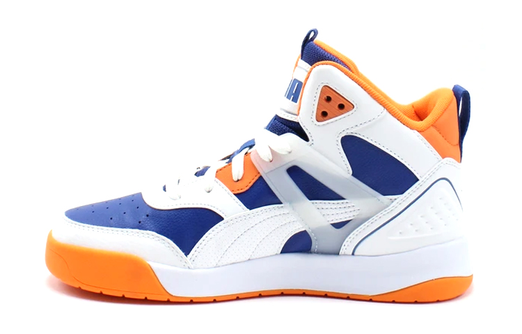 (Preschool) Puma Backcourt Mid 'White Blue Orange' 374411-02