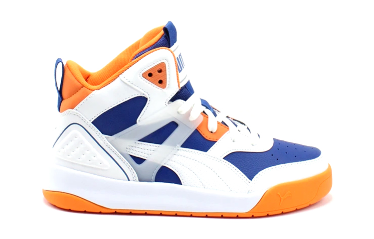 Order (Preschool) Puma Backcourt Mid 'White Blue Orange' 374411-02